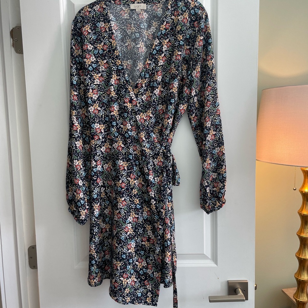LOFT Multicolor Floral Dress